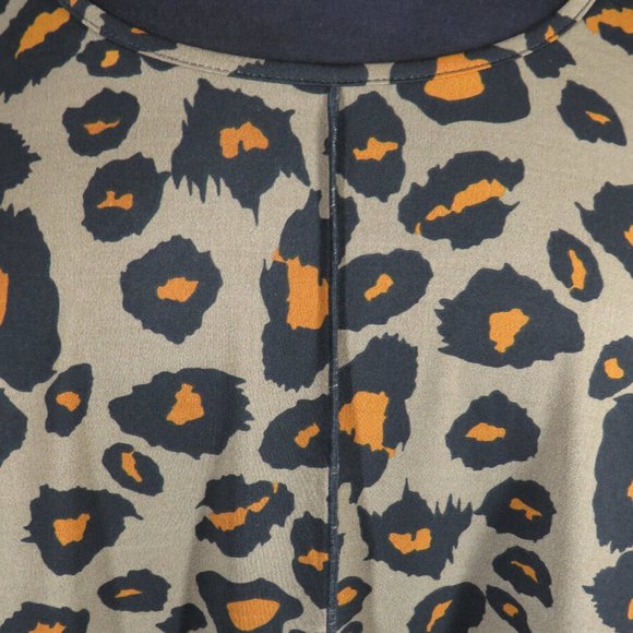 Evans Women's Plus Size 26-28 Leopard Print Chiffon Trimmed Tunic Top - Picture 4 of 8